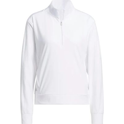 adidas Ultimate365 Half-Zip Layering Top - Women - White adidas Ultimate365 Half-Zip Layering Top - Women - White