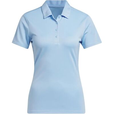 adidas Damen Solid Performance Kurzarm Polo - Blau - Polo Shirt adidas Damen Solid Performance Kurzarm Polo - Blau - Polo Shirt