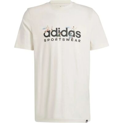 Koszulka bawełniana Adidas IM8305 Biała - Koszulka Koszulka bawełniana Adidas IM8305 Biała - Koszulka
