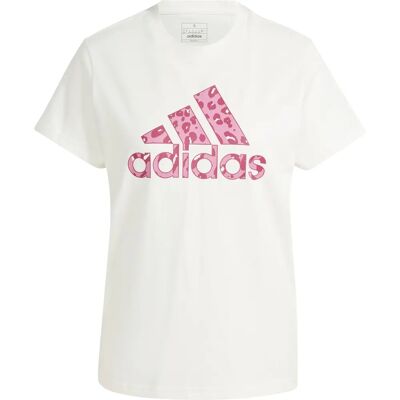 Adidas White Animal Print Graphic T-Shirt - T-Shirt Adidas White Animal Print Graphic T-Shirt - T-Shirt