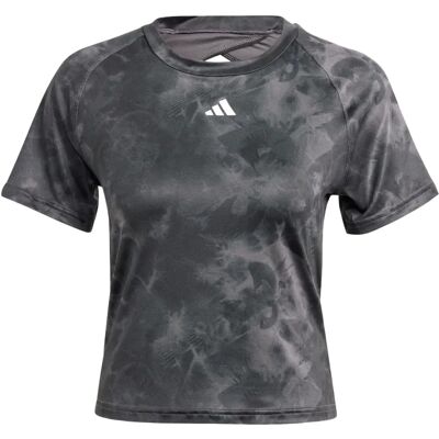 adidas Train Essentials AOP Flower Tie-Dye T-Shirt - Damen - Grau adidas Train Essentials AOP Flower Tie-Dye T-Shirt - Damen - Grau