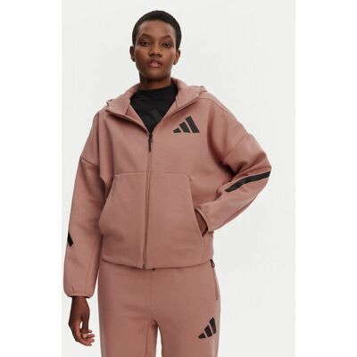 adidas Z.N.E. Pełny Zip Bluza z Kapturkiem - Pomarańczowa - Bluza adidas Z.N.E. Pełny Zip Bluza z Kapturkiem - Pomarańczowa - Bluza