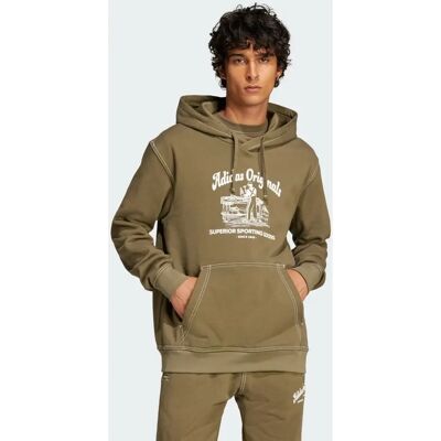 adidas Wabash Hoodie - Grön - Bomull - Avslappnad - Hätta - Originals adidas Wabash Hoodie - Grön - Bomull - Avslappnad - Hätta - Originals