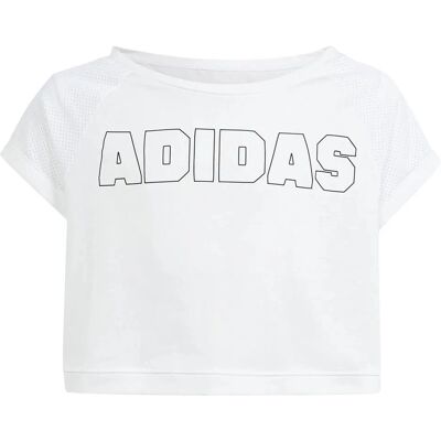 Adidas Cropped Krótki T-shirt - Biały - T-shirt Adidas Cropped Krótki T-shirt - Biały - T-shirt