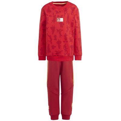 Unisex set adidas Performance - LK DY 100 JOG - Rood - Kleding Unisex set adidas Performance - LK DY 100 JOG - Rood - Kleding