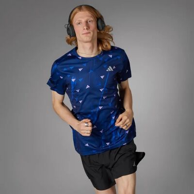 Adidas Korte mouw T-shirt Run It Bl Blauw M - T-shirt Adidas Korte mouw T-shirt Run It Bl Blauw M - T-shirt