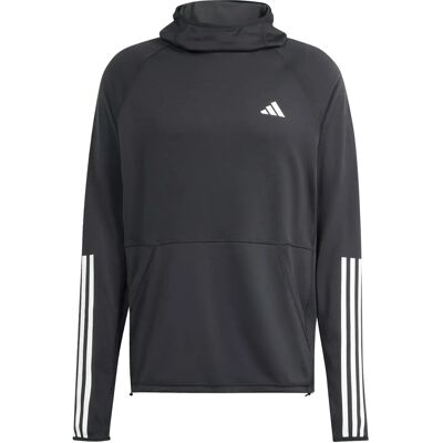 adidas Own The Run 3-Barras Sudadera con Capucha - Negro - Sudadera adidas Own The Run 3-Barras Sudadera con Capucha - Negro - Sudadera