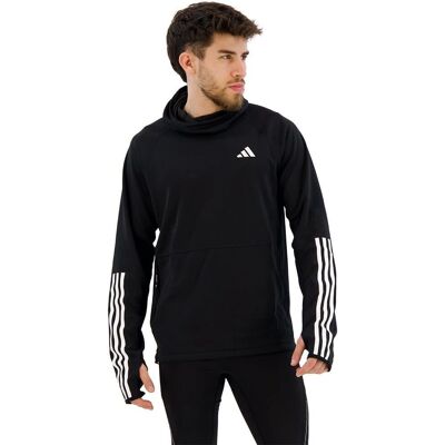 adidas Own The Run 3-Stripes Hoodie - Μαύρο - Φούτερ για τρέξιμο adidas Own The Run 3-Stripes Hoodie - Μαύρο - Φούτερ για τρέξιμο