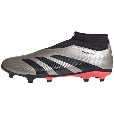 Adidas Predator 24 League Laceless Football Boots - Silver/Black - 11.5 Adidas Predator 24 League Laceless Football Boots - Silver/Black - 11.5