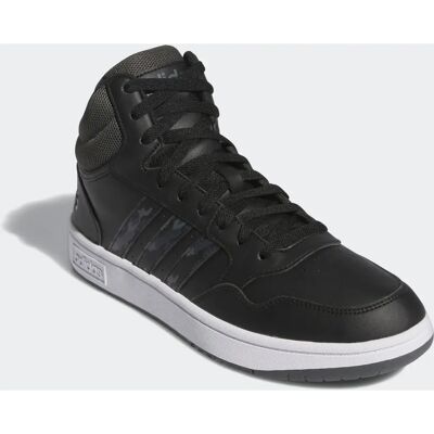 Adidas Hoops 3.0 Mid Schwarz/Grau - Schuhe Adidas Hoops 3.0 Mid Schwarz/Grau - Schuhe