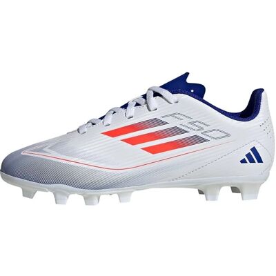adidas F50 Junior Fußballschuhe - Weiß/Rot/Blau - Unisex - 4 adidas F50 Junior Fußballschuhe - Weiß/Rot/Blau - Unisex - 4