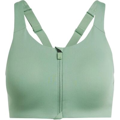 adidas TLRD Impact Luxe Hoge Ondersteuning Rits Bh - Groen adidas TLRD Impact Luxe Hoge Ondersteuning Rits Bh - Groen