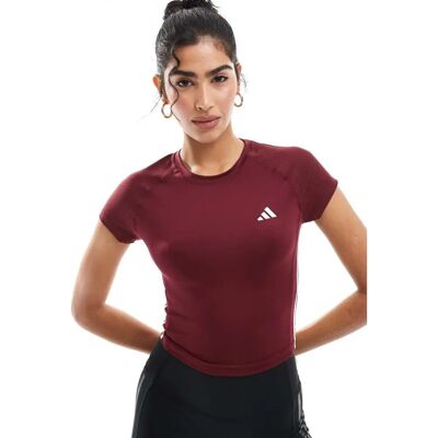 adidas Hyperglam Rib T-Shirt - Rot - Sportlich adidas Hyperglam Rib T-Shirt - Rot - Sportlich