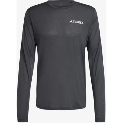 Adidas Xpr Ls Tee Carbon - Langermet trenings-T-skjorte Adidas Xpr Ls Tee Carbon - Langermet trenings-T-skjorte