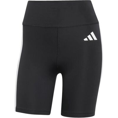 Adidas Høj Talje Sort/Hvid 3-Stripes Leggings - Træning Adidas Høj Talje Sort/Hvid 3-Stripes Leggings - Træning