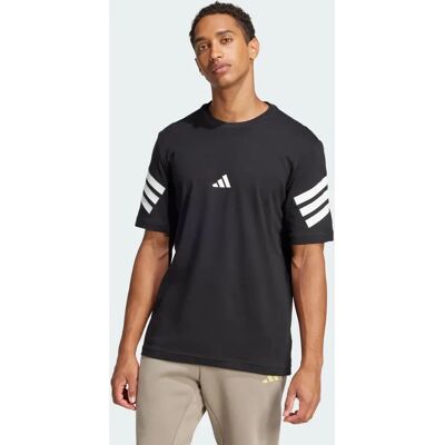 Adidas Herren Schwarz Baumwolle T-Shirt - T-Shirt Adidas Herren Schwarz Baumwolle T-Shirt - T-Shirt