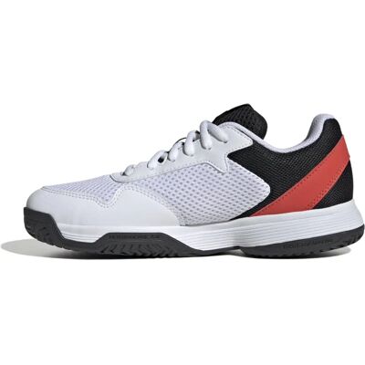 Adidas Kids Courtflash Tennis Shoes - White - All Court Adidas Kids Courtflash Tennis Shoes - White - All Court