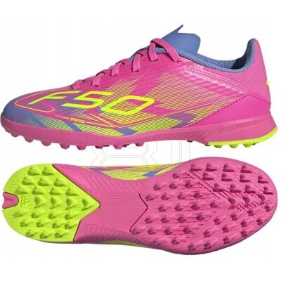 Buty Piłkarskie Adidas F50 League TF Różowe - Dla Dzieci, Model IE3753 Buty Piłkarskie Adidas F50 League TF Różowe - Dla Dzieci, Model IE3753