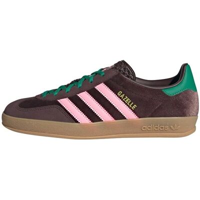 Adidas Gazelle Indoor - marrón oscuro/rosa brillante/verde de cancha Adidas Gazelle Indoor - marrón oscuro/rosa brillante/verde de cancha