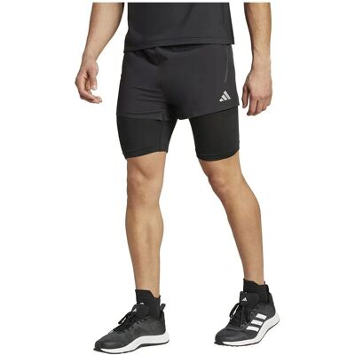 adidas Pantalones cortos HIIT Two-in-One HEAT.RDY Negros adidas Pantalones cortos HIIT Two-in-One HEAT.RDY Negros