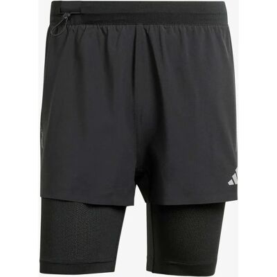 Pantalón corto adidas HEAT.RDY Two-in-One HIIT - Negro para gimnasio y entrenamiento Pantalón corto adidas HEAT.RDY Two-in-One HIIT - Negro para gimnasio y entrenamiento