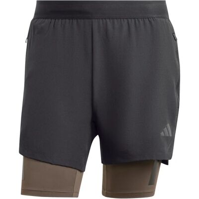 adidas Power Workout Two-in-One Shorts - Zwart - Shorts adidas Power Workout Two-in-One Shorts - Zwart - Shorts