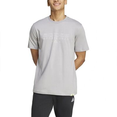 Koszulka Adidas Tech Spw z krótkim rękawem - Krótkie rękawy, Męska odzież sportowa, Szary, 2XL Koszulka Adidas Tech Spw z krótkim rękawem - Krótkie rękawy, Męska odzież sportowa, Szary, 2XL