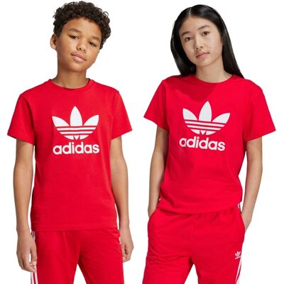 adidas Dziecięcy T-Shirt Trefoil - Czerwony adidas Dziecięcy T-Shirt Trefoil - Czerwony