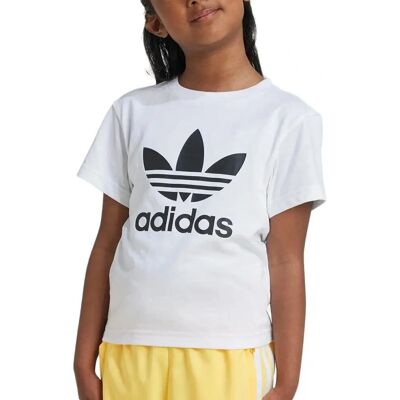 Biała koszulka Trefoil dla dzieci adidas - Dzieci Biała koszulka Trefoil dla dzieci adidas - Dzieci