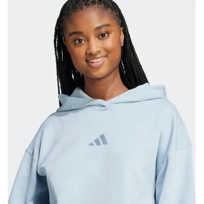 Adidas Wonder Blue French Terry Kapuzensweatshirt - Sweatshirt Adidas Wonder Blue French Terry Kapuzensweatshirt - Sweatshirt