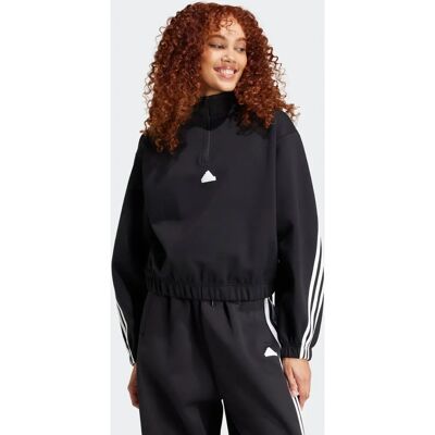 adidas Future Icons Three Stripes 1/4 Zip Top - Schwarz - Top adidas Future Icons Three Stripes 1/4 Zip Top - Schwarz - Top