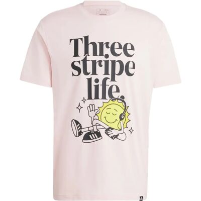 adidas M Pink Positivity Graphic T-Shirt - T-Shirt adidas M Pink Positivity Graphic T-Shirt - T-Shirt