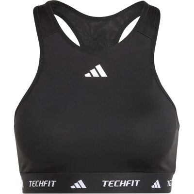 adidas TECHFIT Hoog Nek Sport-BH - Zwart - Sportbeha adidas TECHFIT Hoog Nek Sport-BH - Zwart - Sportbeha