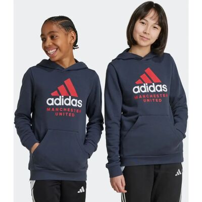 adidas Kids Manchester United Hoodie - Grey adidas Kids Manchester United Hoodie - Grey