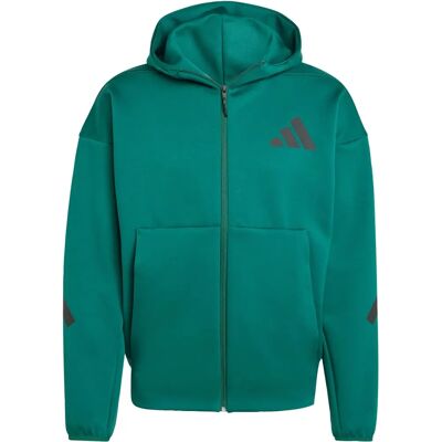 bluza sportowa adidas Z.N.E. z pełnym zamkiem i kapturem - Zielony bluza sportowa adidas Z.N.E. z pełnym zamkiem i kapturem - Zielony