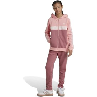 Traje de chándal de felpa con 3 rayas Tiberio de adidas para niños - Rosa Traje de chándal de felpa con 3 rayas Tiberio de adidas para niños - Rosa