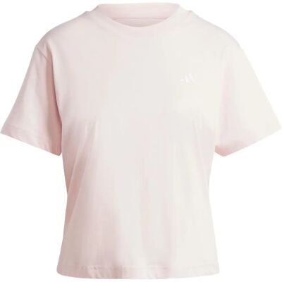 adidas Pinkes T-Shirt mit kleinem Logo - Sportlich & Bequem adidas Pinkes T-Shirt mit kleinem Logo - Sportlich & Bequem