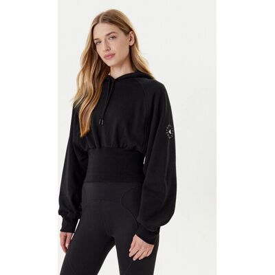 adidas by Stella McCartney Sweat à capuche court - Noir - Sweatshirt - Publicité adidas by Stella McCartney Sweat à capuche court - Noir - Sweatshirt - Publicité