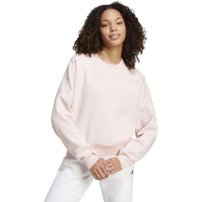 Sweatshirt Adidas Pequeno Logo Rosa L16/18 - Moletom Sweatshirt Adidas Pequeno Logo Rosa L16/18 - Moletom