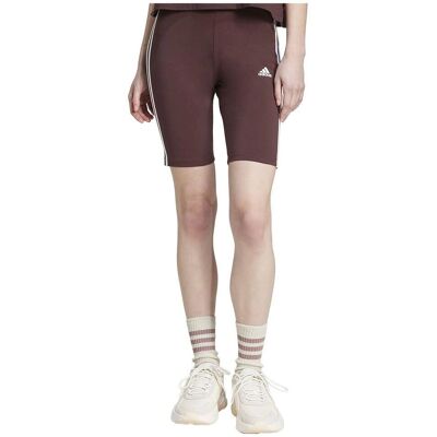 Adidas Essentials 3 Stripes Bike Shorts Bruin/wit L16/18 Vrouw - Fietsbroek Adidas Essentials 3 Stripes Bike Shorts Bruin/wit L16/18 Vrouw - Fietsbroek