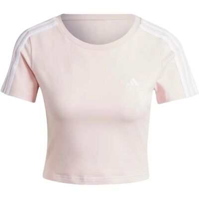 adidas Essentials 3-Stripes Roze T-Shirt - Vrouwen adidas Essentials 3-Stripes Roze T-Shirt - Vrouwen