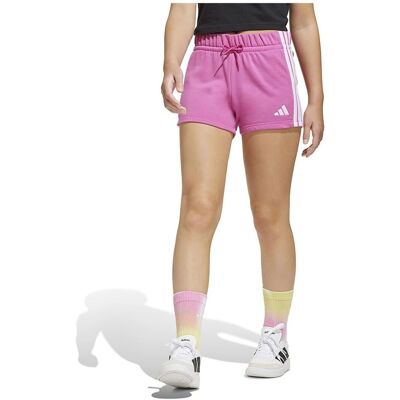 Shorts French Terry pour enfants adidas Fuchsia/Blanc - Publicité Shorts French Terry pour enfants adidas Fuchsia/Blanc - Publicité