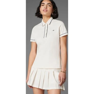 adidas Originals Twistknit Trefoil Poloshirt - Damen - Weiß - Polo Shirt adidas Originals Twistknit Trefoil Poloshirt - Damen - Weiß - Polo Shirt