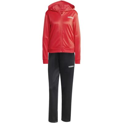 adidas Essentials Linear Trainingsanzug - Damen - Rot adidas Essentials Linear Trainingsanzug - Damen - Rot