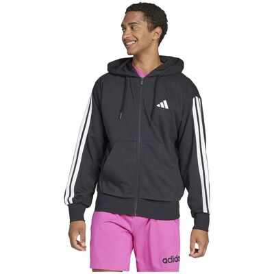 adidas Essentials 3-Streifen French Terry Hoodie - Schwarz adidas Essentials 3-Streifen French Terry Hoodie - Schwarz
