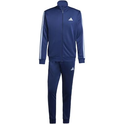 adidas M 3S FT TT TS Dunkelblau Regulär Fit - Trainingsanzug adidas M 3S FT TT TS Dunkelblau Regulär Fit - Trainingsanzug