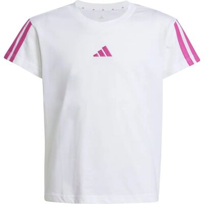 Camiseta adidas Kids 3 Rayas - Blanco/Fucsia Camiseta adidas Kids 3 Rayas - Blanco/Fucsia