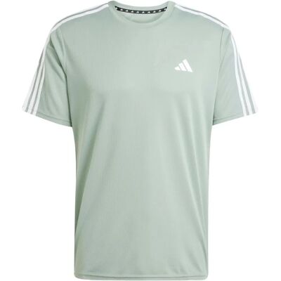 adidas Herren Grün 3-Streifen Trainings-T-Shirt adidas Herren Grün 3-Streifen Trainings-T-Shirt