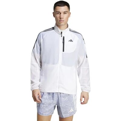 adidas Own The Run 3-Stripes Packable Jacka - Vit - Löpning adidas Own The Run 3-Stripes Packable Jacka - Vit - Löpning
