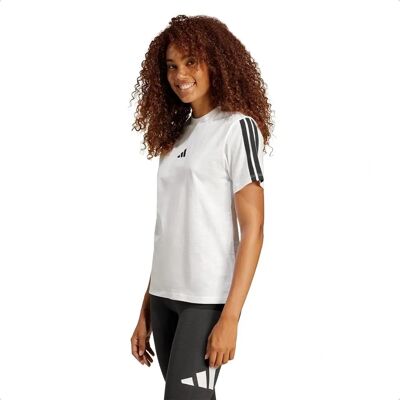 Γυναικείο T-shirt adidas λευκό μαύρο 3 ρίγες - T-Shirt Γυναικείο T-shirt adidas λευκό μαύρο 3 ρίγες - T-Shirt